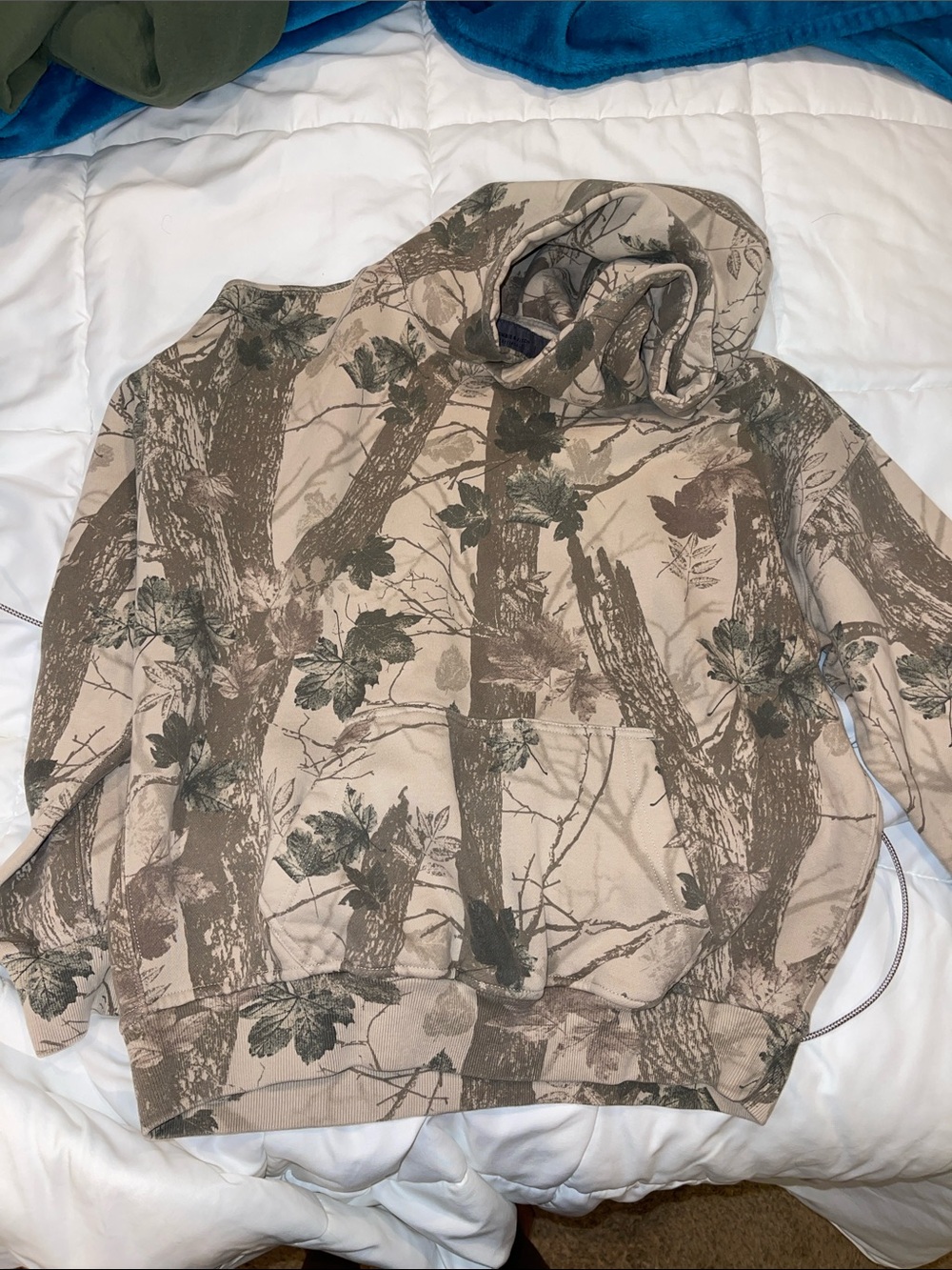 Abercrombie & Fitch Camouflage Pullover Hoodie - Beige, Brown, Green
